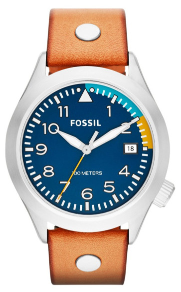 Bracelet de montre Fossil AM4554 Cuir Brun 22mm